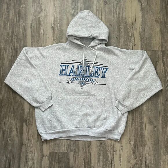 Vintage 90s Harley Davidson John's Fort Collins Colorado Hoodie Size XXL